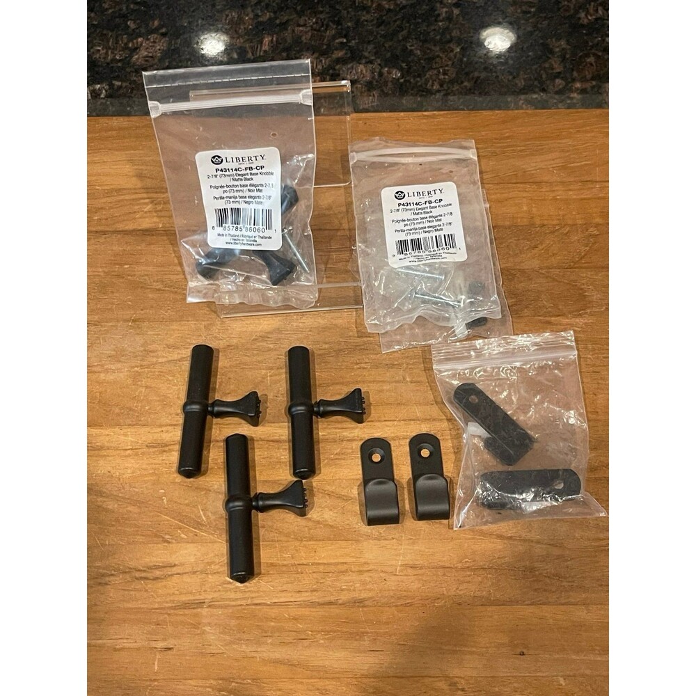 Liberty Matte Black Elegant Base Knob Pulls Handles